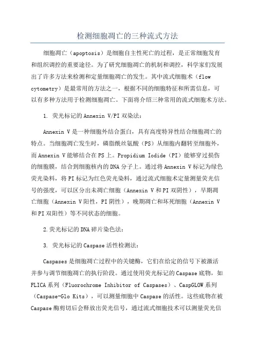 检测细胞凋亡的三种流式方法