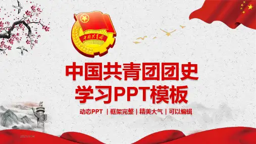 中国共青团团史学习PPT模板
