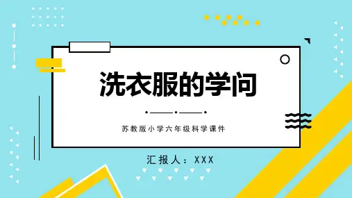 苏教版小学六年级科学课件洗衣服的学问PPT模板