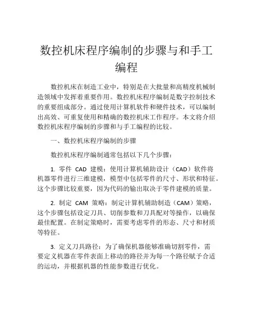 数控机床程序编制的步骤与和手工编程