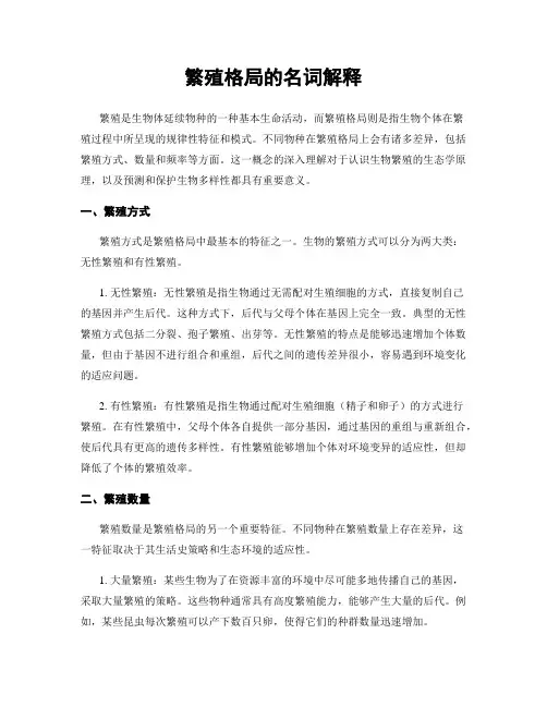 繁殖格局的名词解释