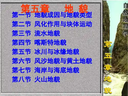 自然地理学课件 第五章  地貌