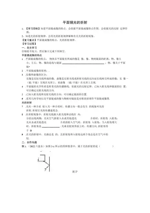 平面镜 光的折射