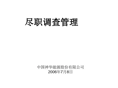 尽职调查报告模板.ppt