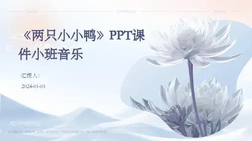 《两只小小鸭》PPT课件小班音乐