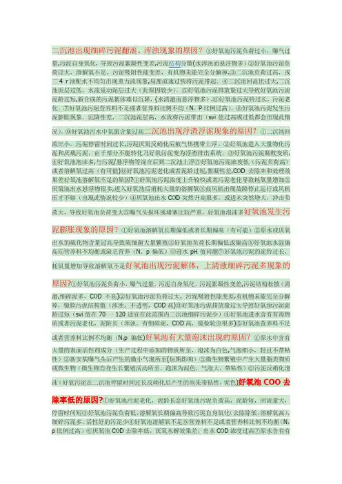 好氧池常见问题及解决方案