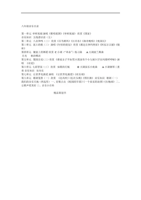 八年级音乐目录.doc