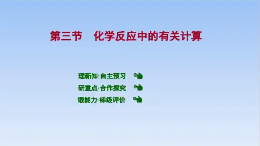 化学反应中的有关计算PPT九年级化学鲁教版上册精品课件
