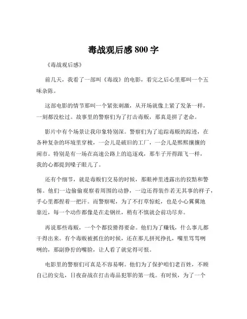 毒战观后感800字