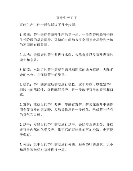 茶叶生产工序