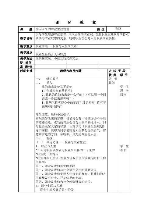 第一课,面向未来的职业生涯规划