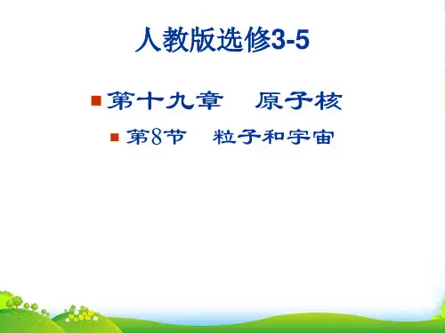 人教版高中物理选修35课件：第19章19.8+粒子和宇宙+(共24张PPT)