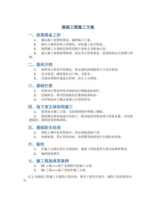 基础工程施工方案