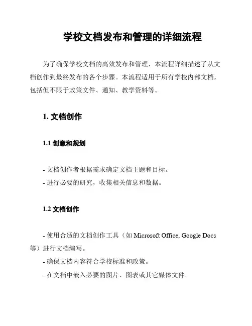 学校文档发布和管理的详细流程