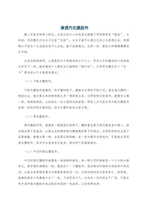渗透汽化膜组件