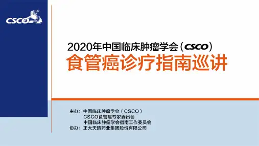食管癌2020 CSCO指南更新解读-内科篇