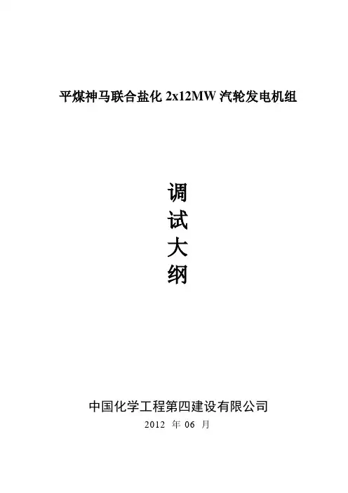 12MW汽轮机整体调试方案