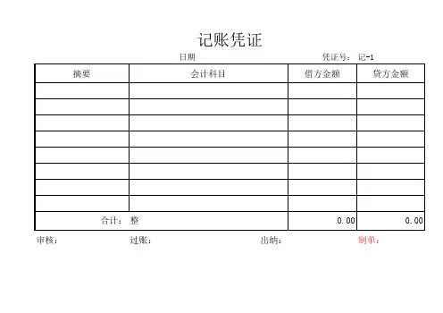 记账凭证模板