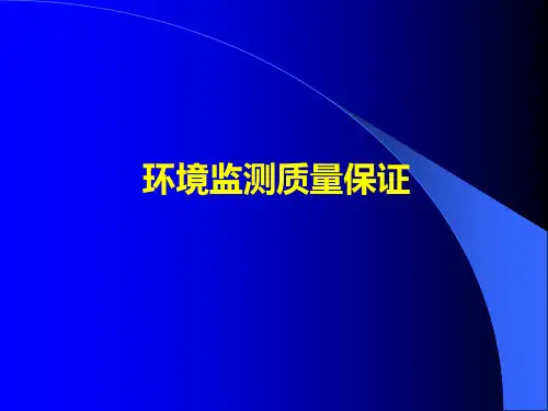 监测过程的质量保证