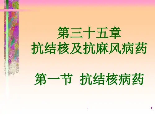 抗结核病药及抗麻风病药ppt课件