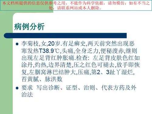中医外科学之丹毒培训课件