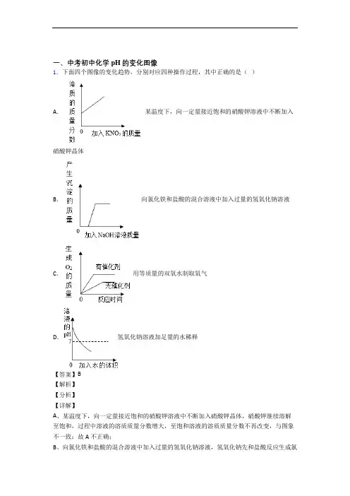 备战中考化学(pH的变化图像提高练习题)压轴题训练及答案解析(1)