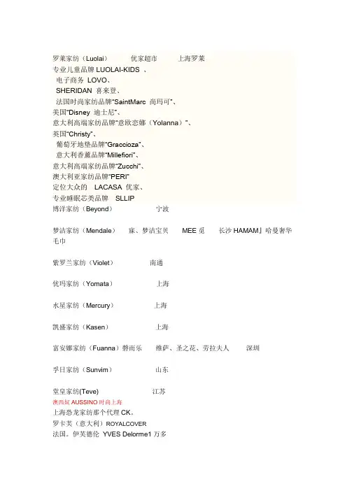 中国家纺行业排名