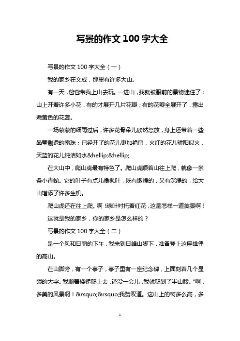 写景的作文100字大全