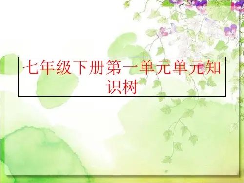 【精品】七年级下册第一单元单元知识树ppt课件