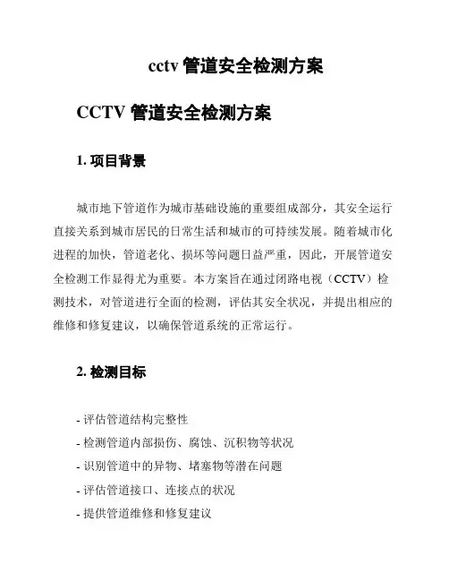 cctv管道安全检测方案