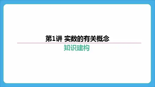 2024年中考数学复习课件 第1讲 实数的有关概念