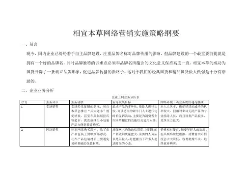 相宜本草网络营销实施策略纲要