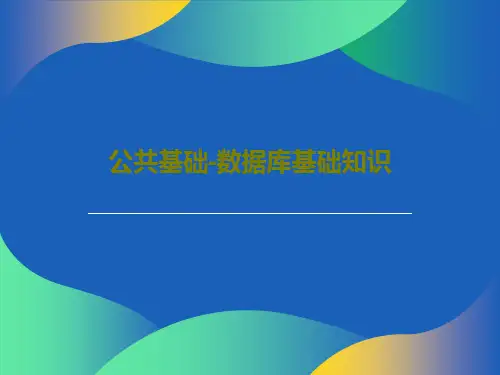 公共基础-数据库基础知识共57页PPT