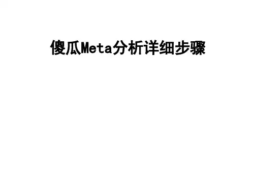 Meta分析详细步骤