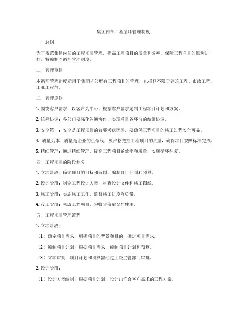 集团内部工程循环管理制度