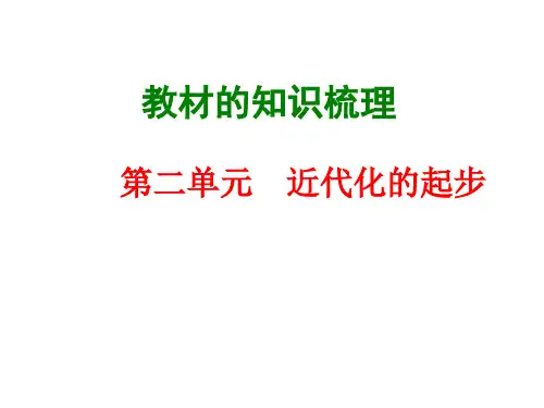 (中华书局版)八年级历史上册第二单元近代化的起步 课件(22张)