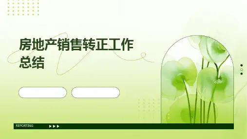 房地产销售转正工作总结PPT