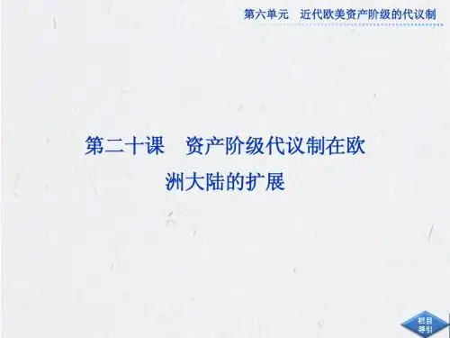 历史必修1课件：第六单元 第二十课