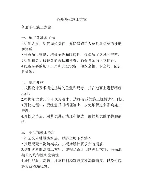 条形基础施工方案