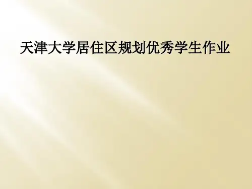 天津大学居住区规划优秀学生作业