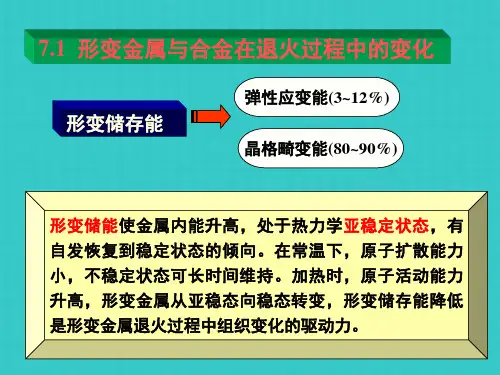 金属及合金的回复与再结晶