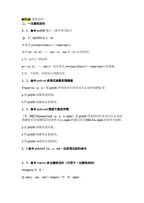 MATLAB-线性回归