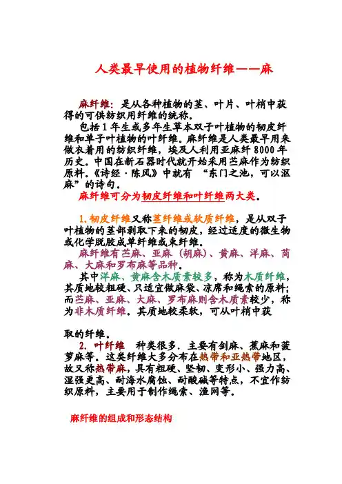 [分享]人类最早使用的植物纤维麻