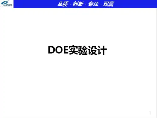 6σ内训系列-DOE简介