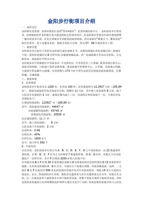 贵阳金阳步行街项目介绍