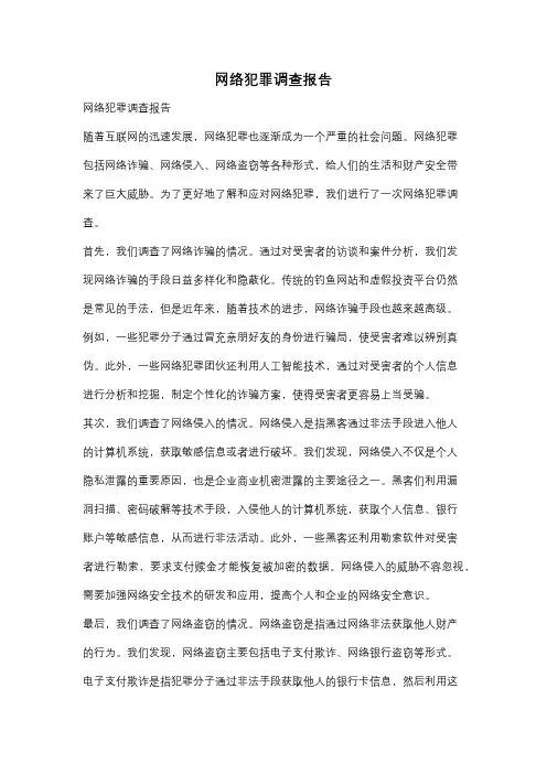 网络犯罪调查报告