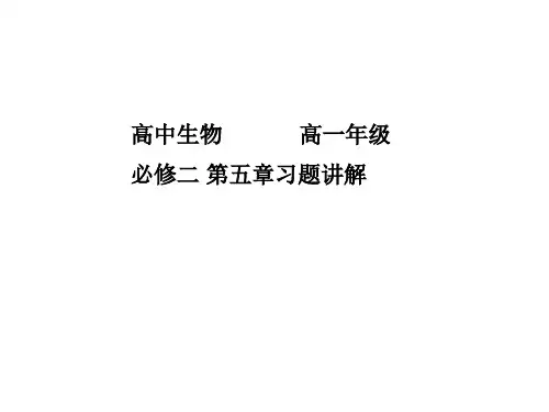人教版高中生物必修第2册 第五章习题讲解