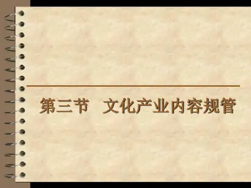 文化政策与法规之内容规管