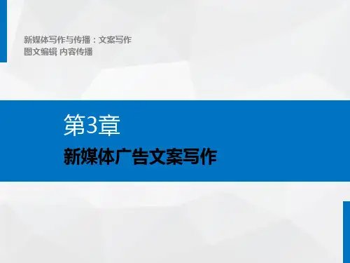 《新媒体写作与传播》教学课件—03新媒体广告文案写作