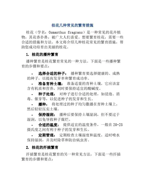 桂花几种常见的繁育措施